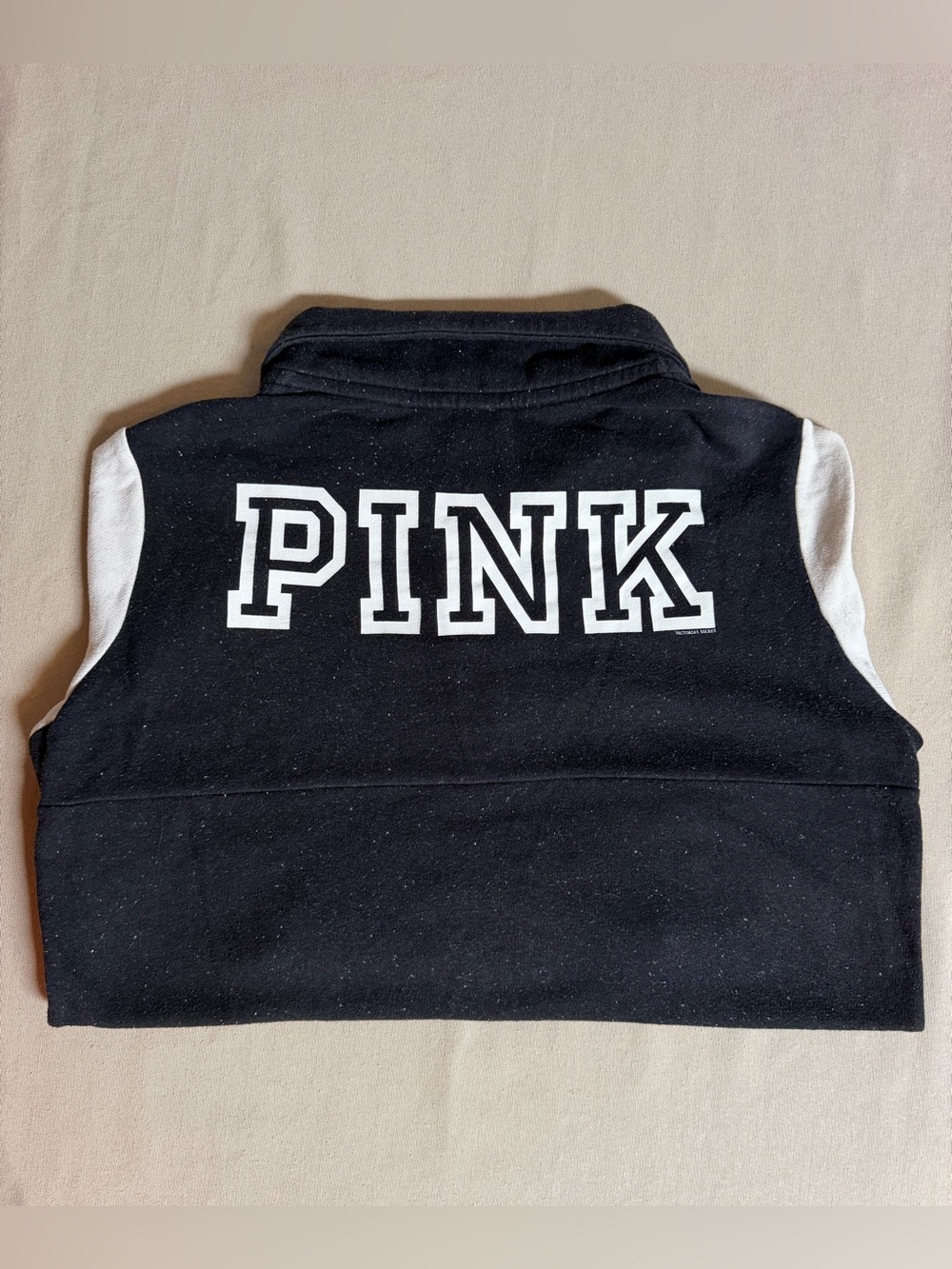 PINK Victoria's Secret Black and White Varsity Jacket